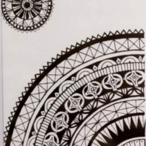 Mandala Black and White Single Greeting Card Mn5Singc1