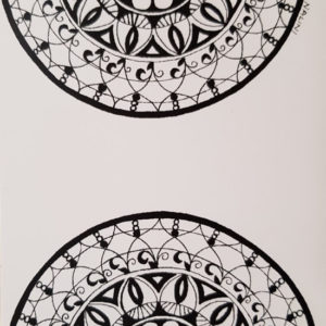 Mandala Black and White Single Greeting Card Mn5Singc3