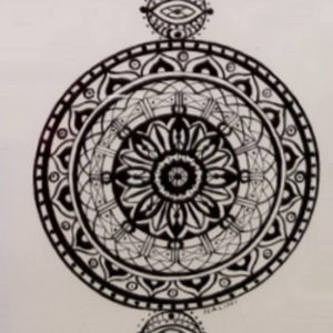 Mandala Black and White Single Greeting Card Mn5Singc4