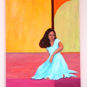 Nisa in Blue. Abstract figurative Painting Pf14
